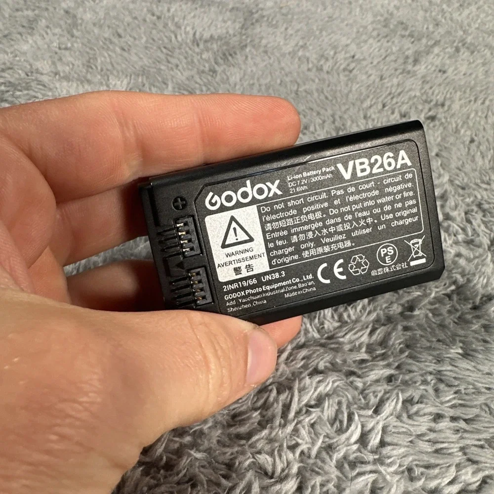 Godox VB26A 3000mAh Li-ion Battery For V1 V860III Flash Tested Working